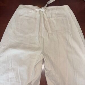 CIDER‎ | Wide Leg | High Waisted | Zipper | 100% Cotton Cream Pants | 1XL